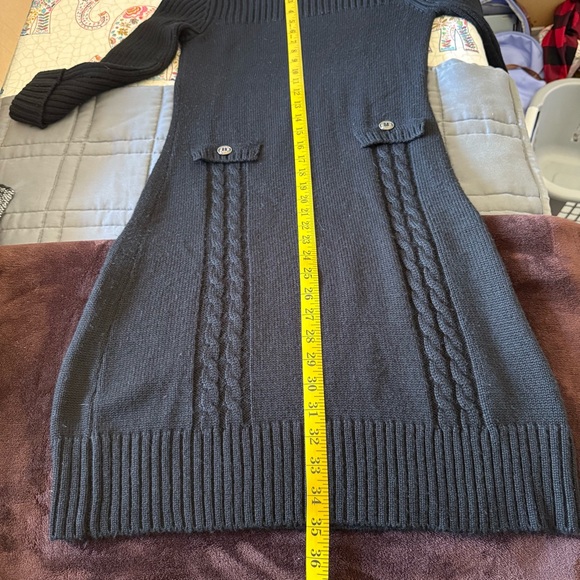 Tahari | Black Turtle Neck Sweater Dress | Size 0 - Picture 8 of 8